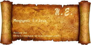 Megyes Erina névjegykártya